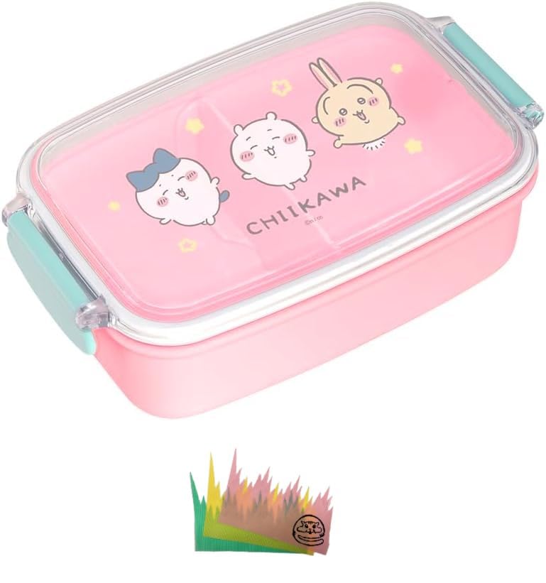 

Chiikawa Bento Dishwasher and Microwave Made in CKW 5 Set Box, 1-Tier, Safe, Japan, 500ml, Antibacterial, No. (Bento Box, Balance) розовый