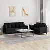 VidaXL Sofa Set with 2 Pcs Cushions, Sofas with Armrests and Backrest, Furniture Set, Living Room Furniture, 3201668