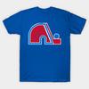 Asian Size Cotton Unisex Tshirt Print T-shirt Quebec Nordiques -- 90S Hockey Team T-shirt No-Cut Print Regular Fit