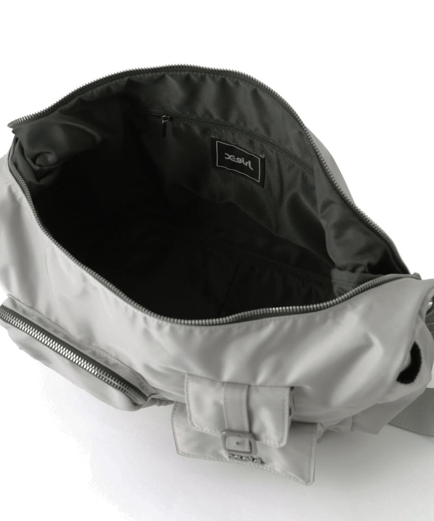X-girl Multi-Pocket Shoulder Bag 105254053010 Gray One Size