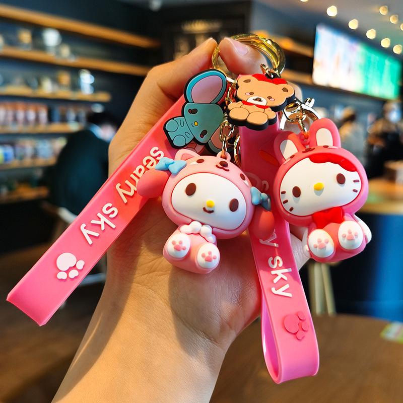 Sanrio Cinnamoroll & Kuromi Cute Cartoon Keychain Pendant