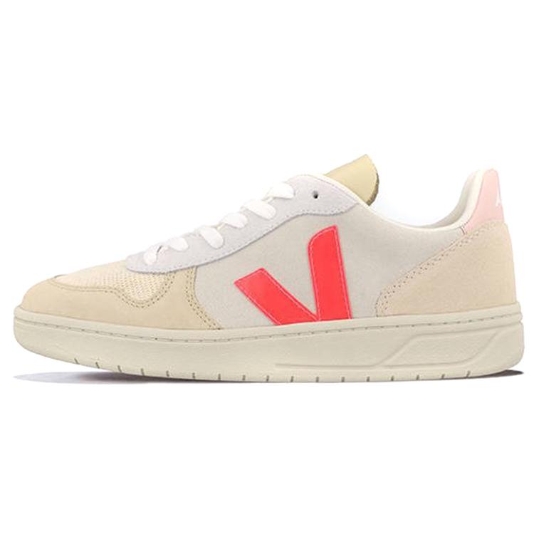VEJA V 10 Lace Up Beige Neon Pink VX032188 35
