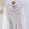 Sciarpa da donna in cotone lino seta - Per tutte le stagioni, colore unito, versatile foulard per testa e parasole