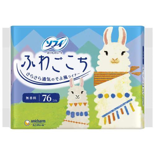 

Sofy Fuwagokochi Unscented 76 pieces (unicharm Sofy)
