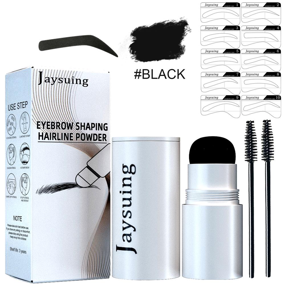 Jaysuing Eyebrow Stamp Set - Portable Eyebrow Powder for Hairline and Eyebrow Shading