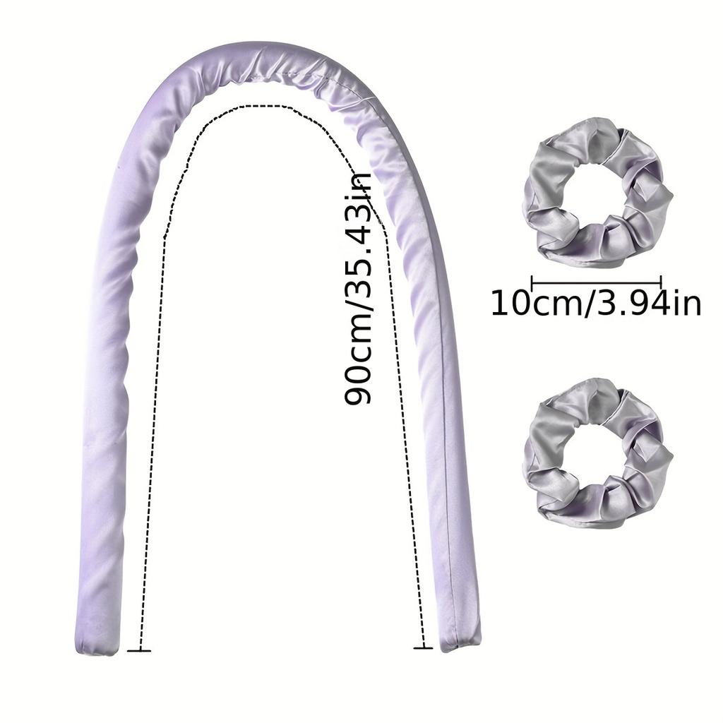 3pcs/Set No Heat Curling Rod Headband Set, Foam Sponge Lazy Heatless Hair Curler with 2 Hair Rings, DIY Hair Styling Tools for Natural Waves