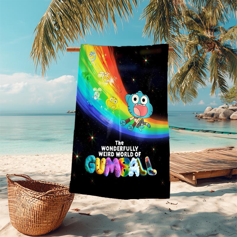 1Pc Bunny Friends Adventure Beach Towel Microfiber Beach Towel Thin Absorbent For Beach Swimming Yoga Bath Sports 0917291