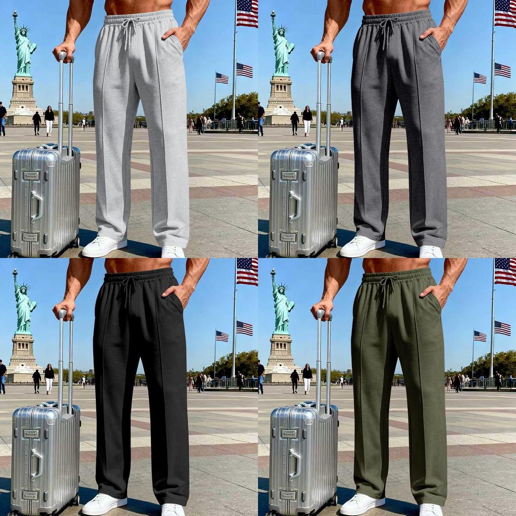 Mens Casual Sports Pants With Noniron Fabric For Daily Wear And Active Lifestyle