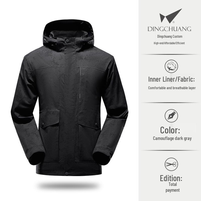 Embroidered Hooded Windbreaker for Toyota Honda Outdoor Workwear - Lightweight Jacket with Zipper