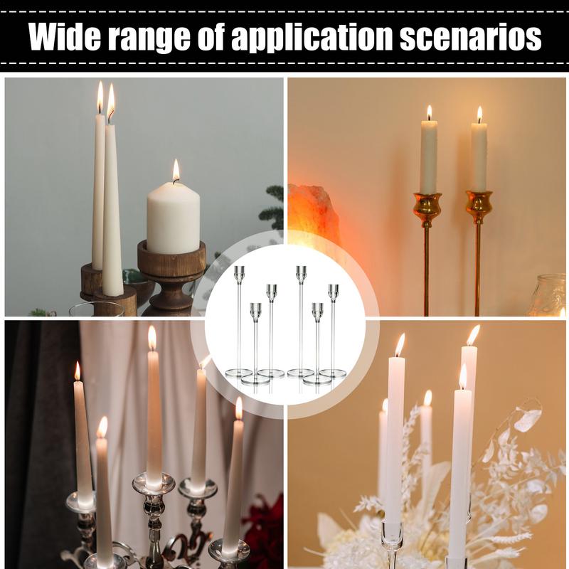 Acrylic Candlestick Holders Transparent Taper Candle Holder Wedding Party Favors Lightweight Decorative Table Centerpieces