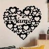 Exquisite Custom Metal Heart Wall Decor - Valentine's Day Heart Art Sign, Premium Metal Ornament