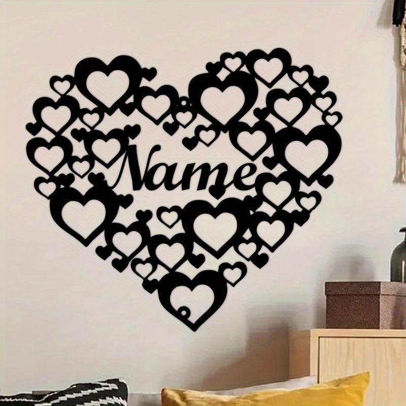 Exquisite Custom Metal Heart Wall Decor - Valentine's Day Heart Art Sign, Premium Metal Ornament