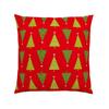Nordic Christmas Pillow Cover Red Cartoon Santa Claus Series Dutch Velvet Sofa Cushion Cover