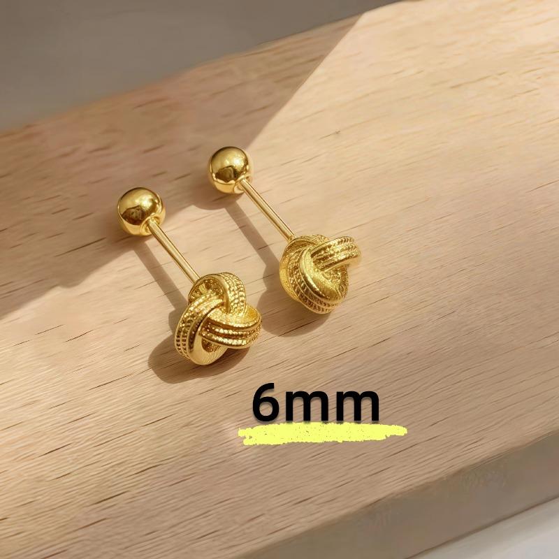 Simple New Style Stud Earrings with Exquisite Screw Design and Ear Bar Studs