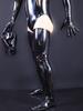 Wet Look Vinyl Stocking Laser Lustrous Pu Vegan Leather Prolonged Limb Fit Over Knee Cap Long Stockings Synthetic Fiber Tights Scorching Enticing