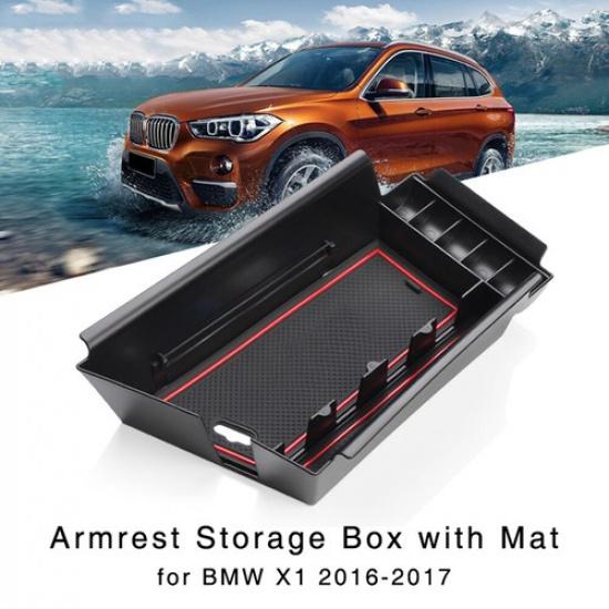 Armrest Storage Box Holder for BMW X1 2016 2017 2018 Central Console Glove Tray