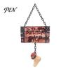 Script Killing Scene Accessories Halloween Butcher Shop Sign, Horror Broken Leg Decoration Hanging Party Atmosphere Supplies Wall Pendant for Haunted