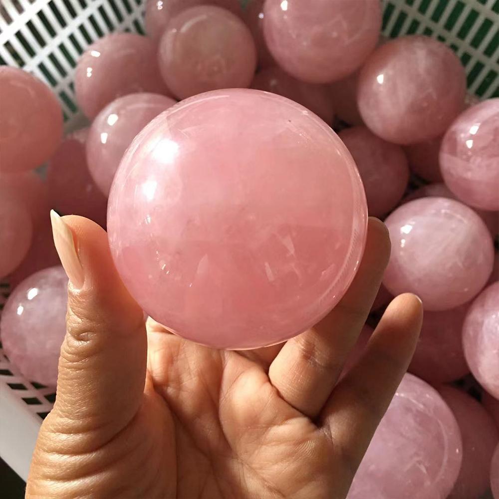 

Natural Pink Crystal Ball Rose Quartz Massage Ball Polished Exquisite Room Decoration Pink Crystal Ball Souvenir Gift decoracion 4-5cm 1PCS