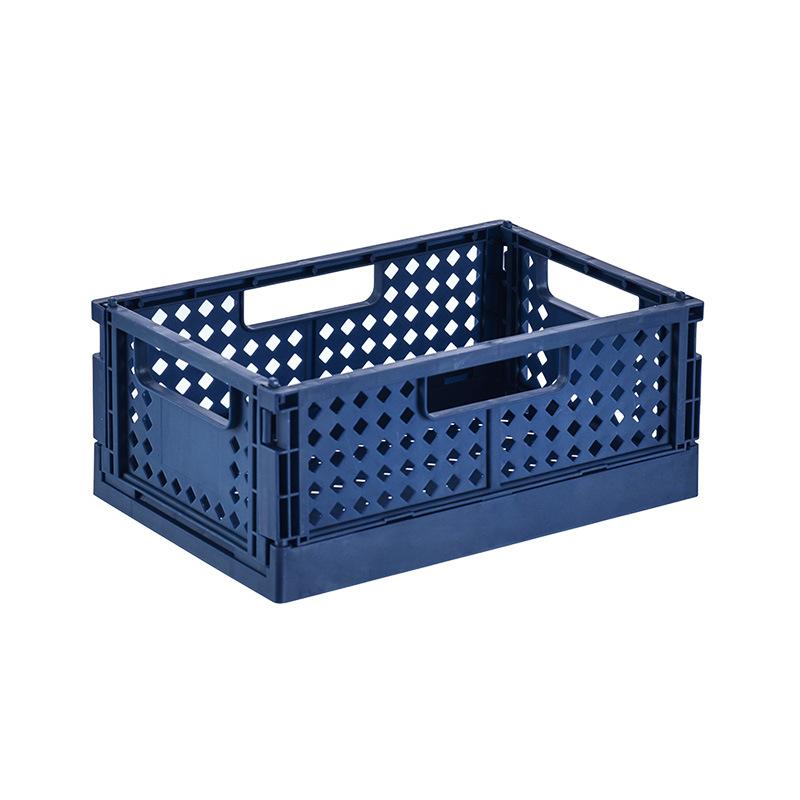 Large Foldable Crate Plastic Storage Box Collapsible Case Desktop Holder Cosmetic Storage Basket Home Office Organizer Container