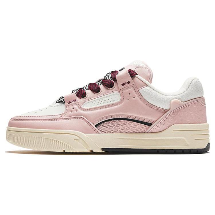 New Anta AOJIE Anti Slip And Wear Resistant Lightweight Low Top Skateboard Shoes Men's Pink 912338040-1