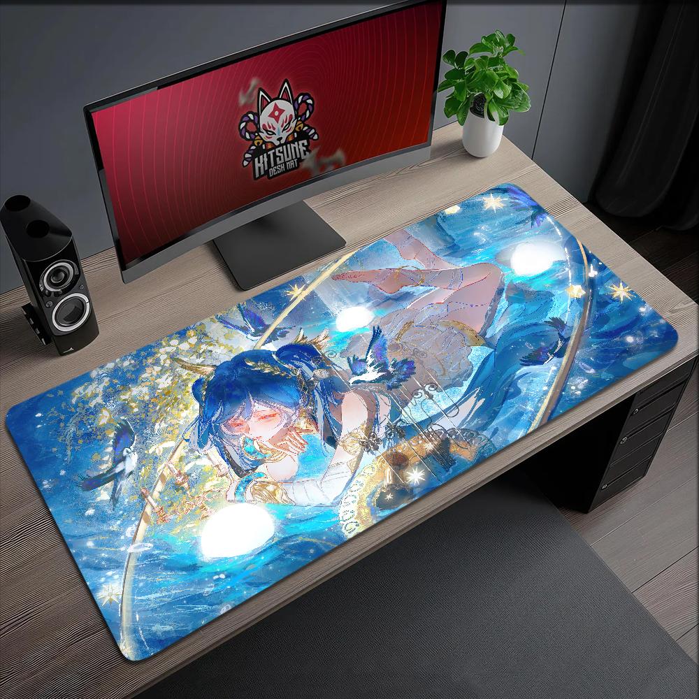 Iuno Wuthering Waves Game Mouse Pad Non-slip Thickened Large Writing Lockedge Office Student Gaming Cushion MousePad