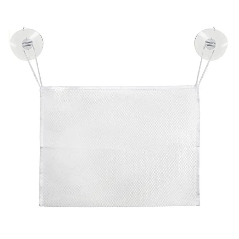Bath Toy Net Kids Bath Tub Toy Holder Corner Mesh Bag, Baby Bathtub Storage Organizer Toddler Shower With 2 Adhesive Wall Hooks