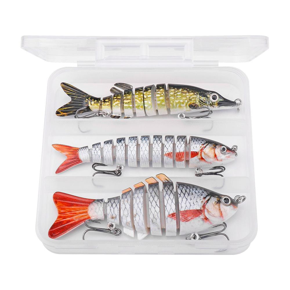 

3 шт. Набор воблеров-кренков для рыбалки на щуку, 10 см, тонущие, искусственные, твердые приманки, рыболовные аксессуары