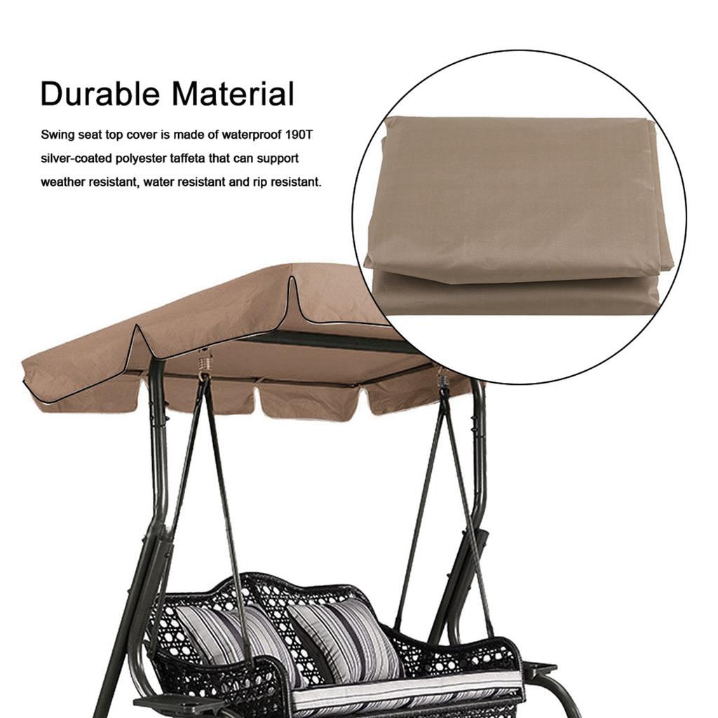 Swing Top Cover Replacement Outdoor Waterproof Dustproof Garden Swing Chair Protector