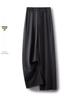 Spring 2025 Women's High-Waisted Grey Wide-Leg Trousers - Relaxed Fit, Loose Straight-Leg Casual Pants