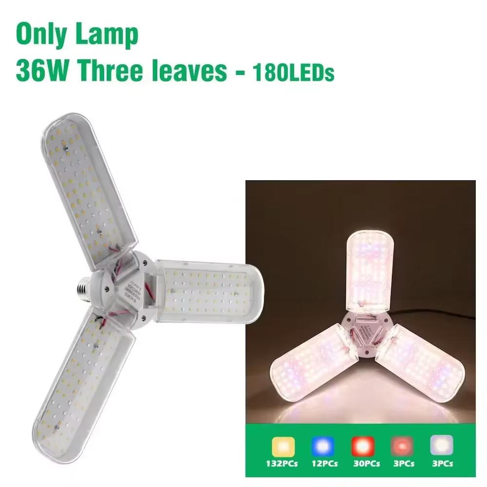 E27 Full Spectrum Grow Light 24W 36W 48W LED Foldable Phyto Lamp SMD 2835 Bulbs Indoor Plants Bloom Flowering Grow Lamp Garden