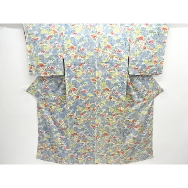 Kinsha flower pattern kimono [Taisho Roman] [Worn] [Taisho Roman]