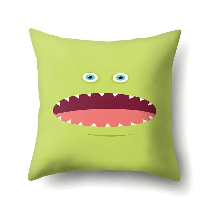 Cute Little Fresh Monster Expression Pattern Printed Fasa de Perna Canapea Scaun