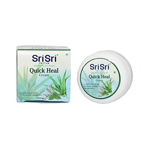 Sri Sri Tattva Quick Heal Cream 25g X Pack of 3 | Herbal Skin Moisturizer & Soothing Balm for Daily Care