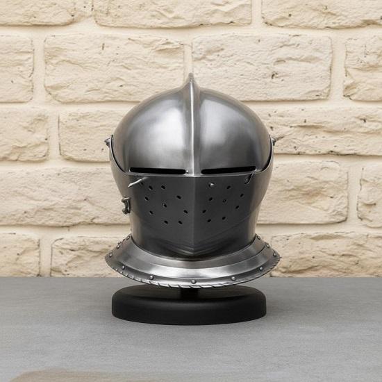 Medieval Knight Steel Helmet, Visored Armor, Cosplay LARP, decor Halloween gift, cosplay