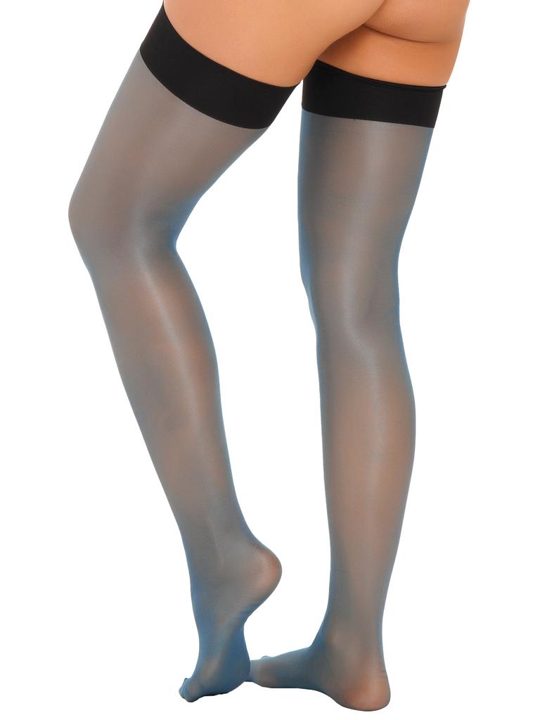 Stretchy Thigh-High Socks for Women: Glossy Sheer Thin Stockings Costume Accessories for Themed Parties