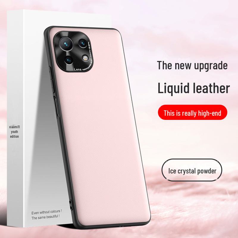 Xiaomi 11 Youth Edition Liquid Leather Phone Case for Anti-Fall Protection - Single Piece Shipping Available