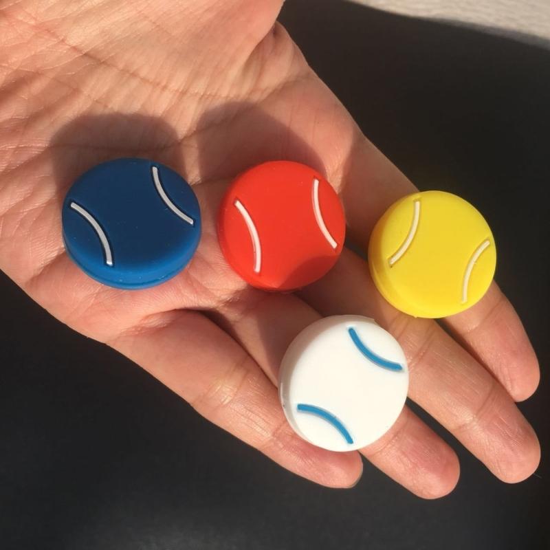 8Pcs Tennis Racket Vibration Dampener Soft Silicone Racquet Shock Absorbers Ball Shape Silicone Tennis String Dampene