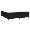 3144441 vidaXL Lit à sommier tapissier avec matelas Noir 180x200 cm Tissu