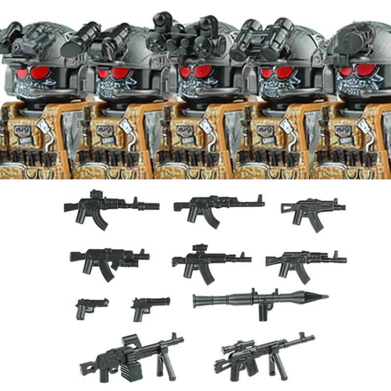 Commando Urbano Forze Speciali Figure Militari Blocchi da Costruzione SWAT Esercito USA Ucraina Soldati Assalto Fanteria Scudo Armi Giocattoli