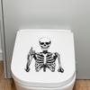Pvc Closestool Modern Sticker Wall Decor With Smiling Skull For Living Room