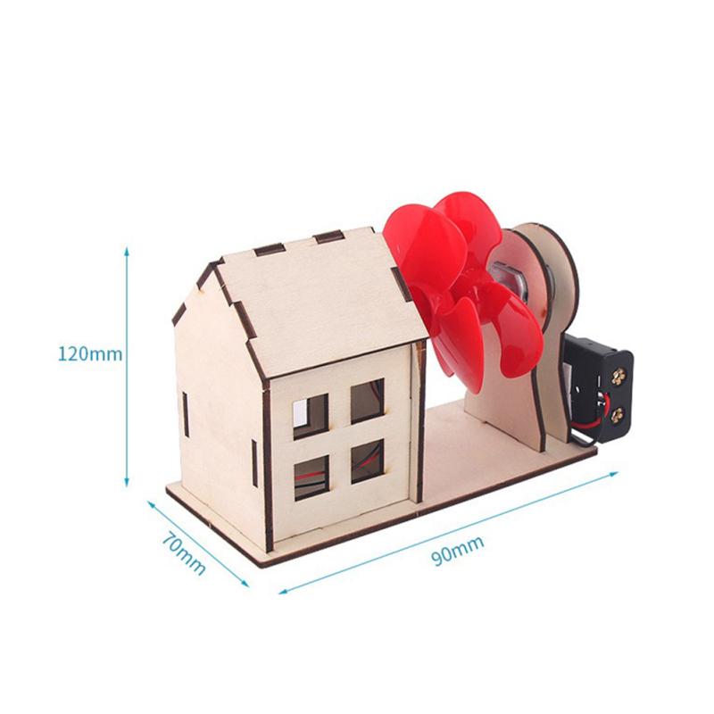 Mini  Wind  Power  Station Material Diy Assemble Toys Physics Education Toy For Children