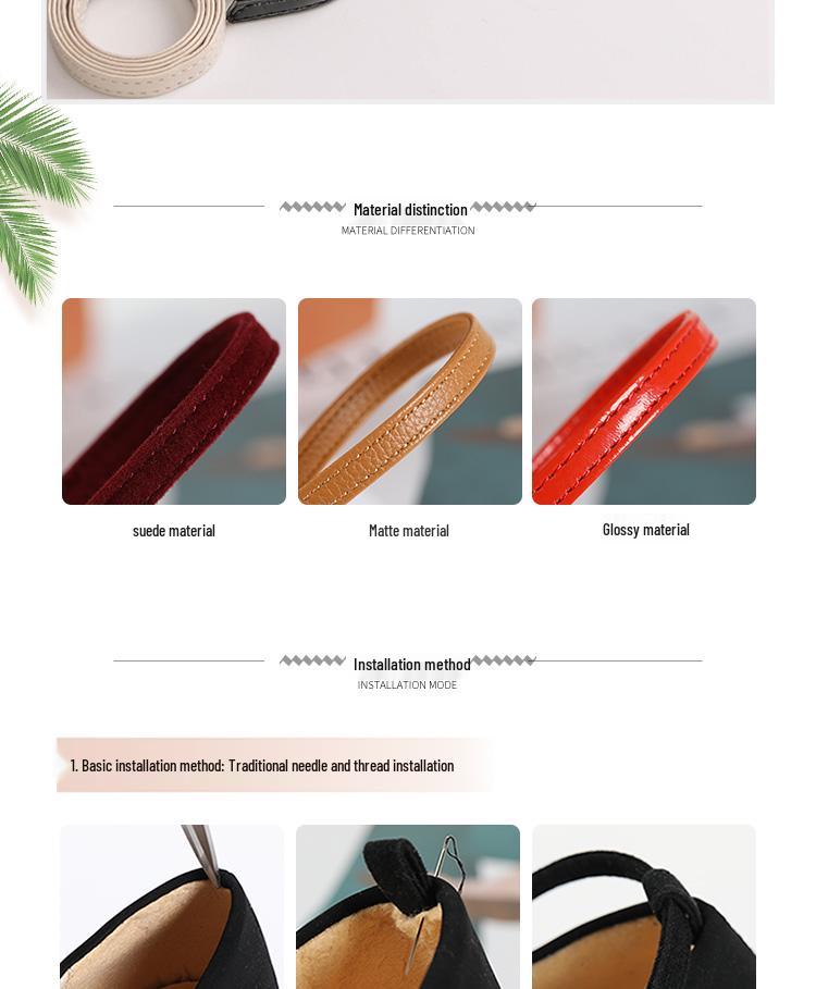 Non-Slip High Heel Strap with Suede Matte Finish - Secure Tie-Up Buckle Design