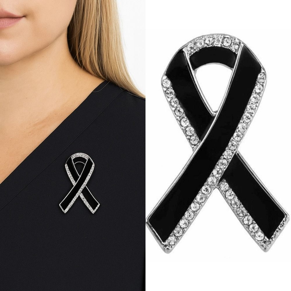 Nieuwe Zwarte Herdenkings Zwarte Badge Koningin Begrafenis Rouw Badge Souvenir Legering Zwarte Lint Broche Speld Voor Begrafenissen en Rouw