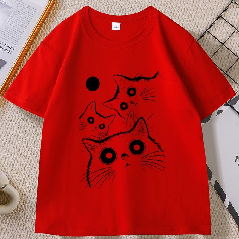 Vintage Black Cat t Shirt Moon Witch Cat TShirt Unisex Women Gothic Halloween Tee Retro Spooky Aesthetic Top clothes S
