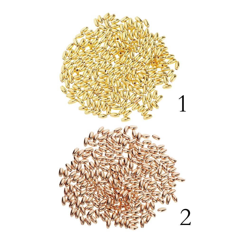 

100 шт. металлические овальные свободные бусины-разделители для изготовления ювелирных изделий 18-каратного золота