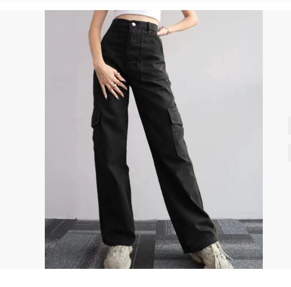 Dámské vintage cargo kalhoty Streetwear Techwear Korejský Harajuku Parachute kalhoty Béžové tepláky Široké nohavice Joggers Kalhoty