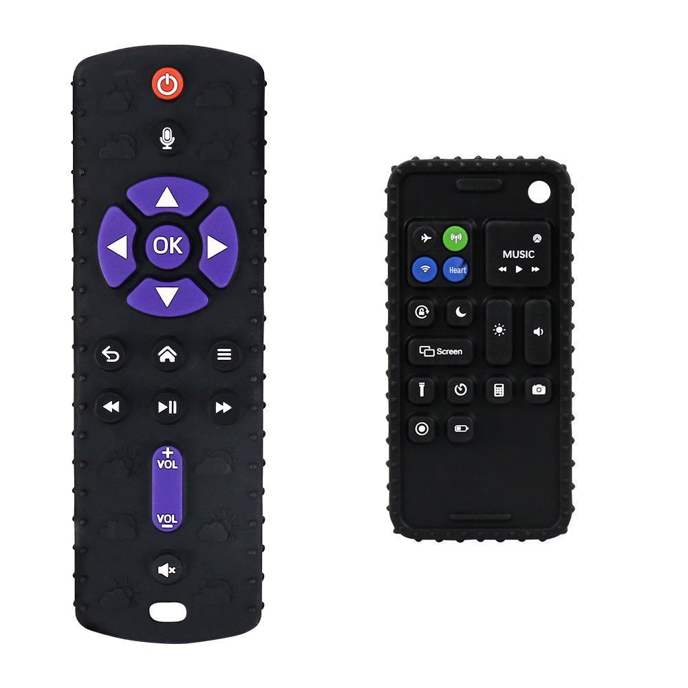Silicone Teether Remote Control Toy for Babies 6+ Months
