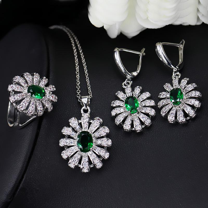 Popular Ethnic Jewelry Set: Retro Necklace, Earrings & Ring Trio