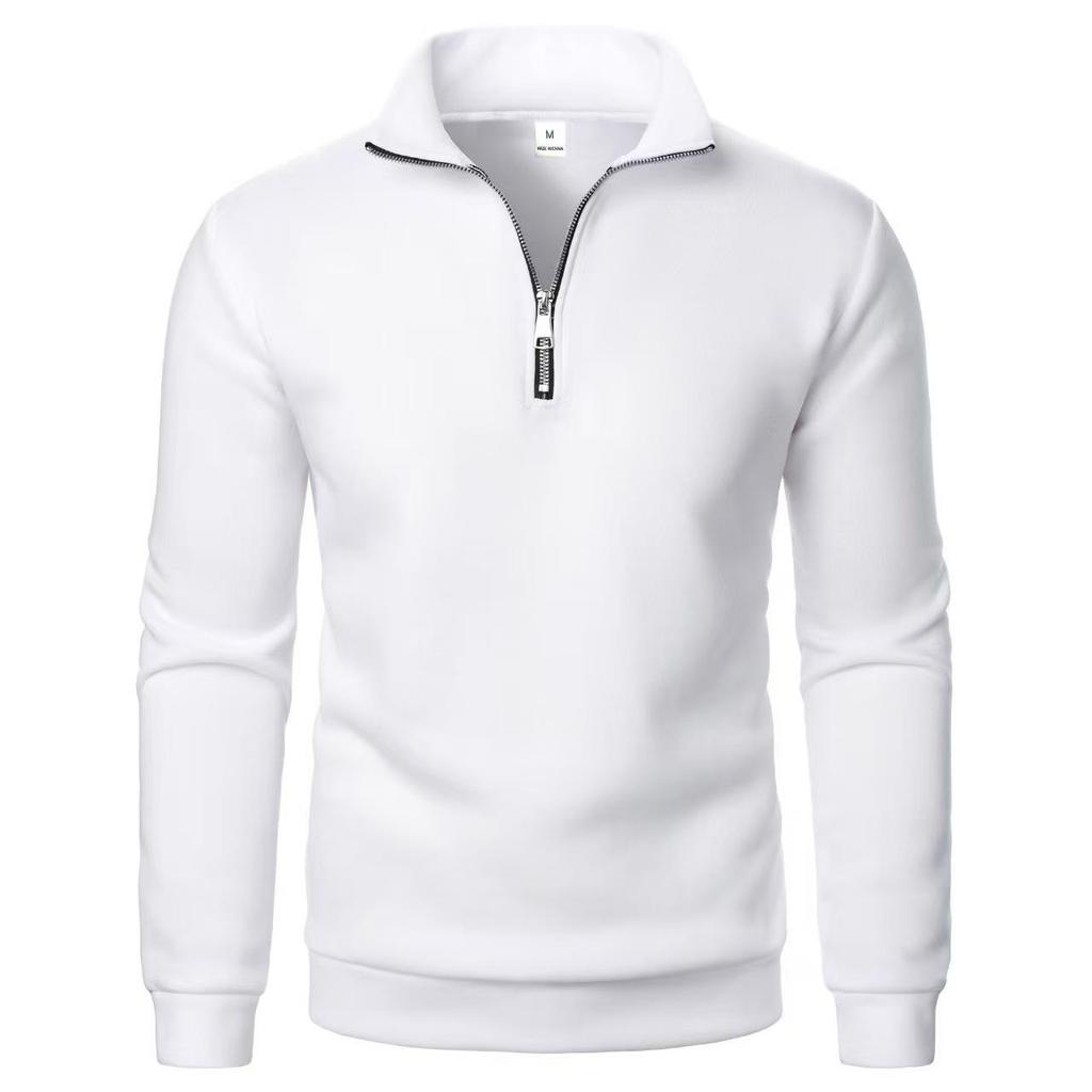 Men's Trendy Half-Zip Stand Collar Casual Hoodie
