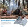 Camping Folding Stove Solid Alcohol Fuel Stove Foldable Barbecue Stove for Travelling Hiking Camping Picnic BBQ